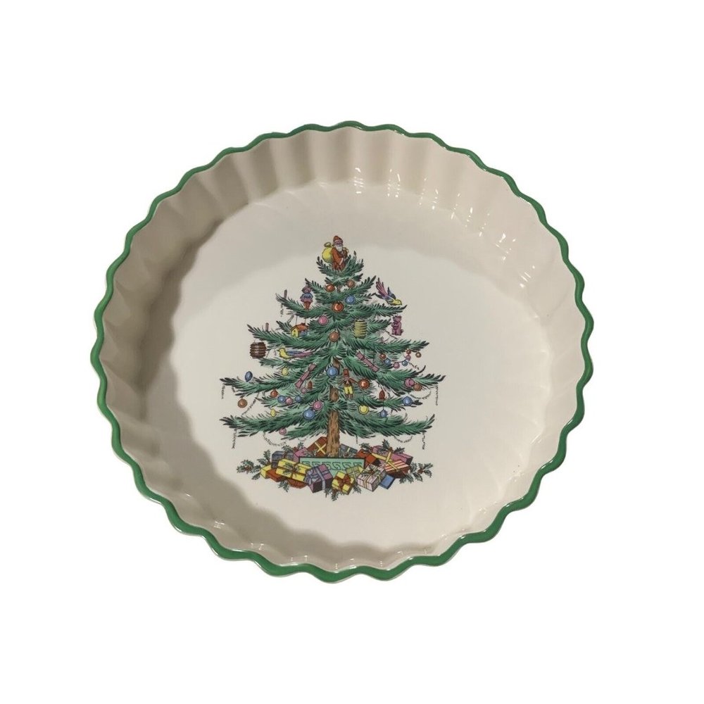 Spode Xmas Pie Pan 7.5” Crinkled Edges Imperial Cookware
